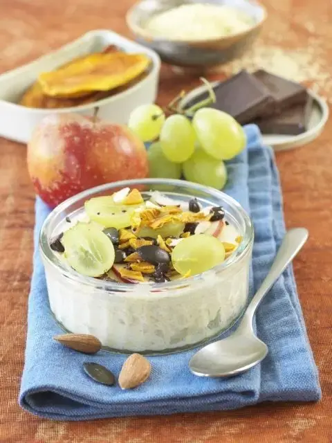 Porridge au tahin et chocolat